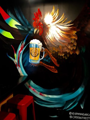 a cake with lit candles