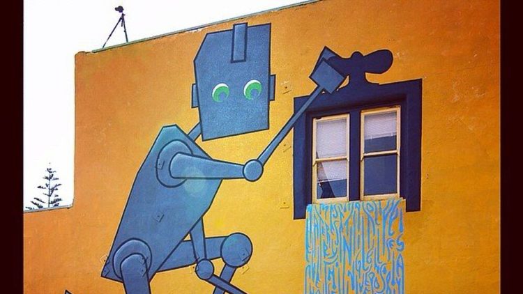 a sign on the side of a building