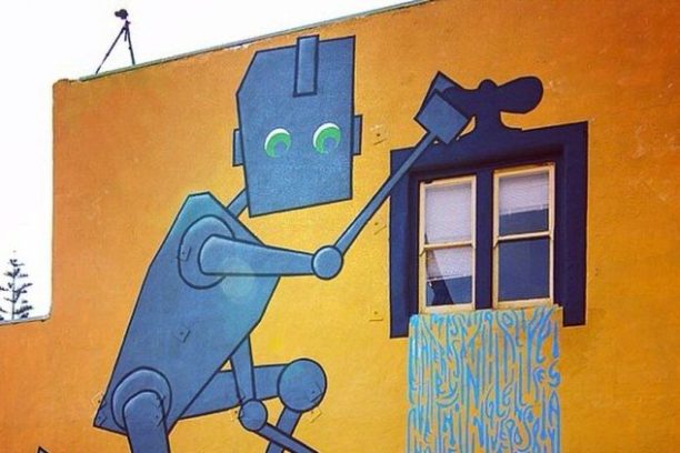 a sign on the side of a building