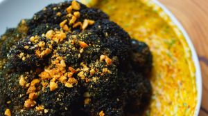 Campfire smoked broccoli