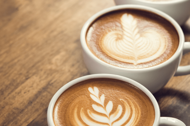 a cup of coffee on a table