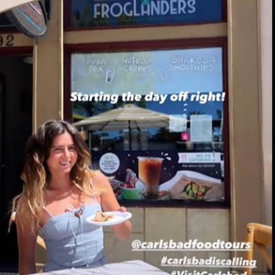 a person sitting on a table