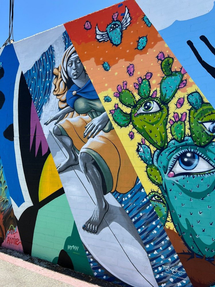 a close up of a colorful background