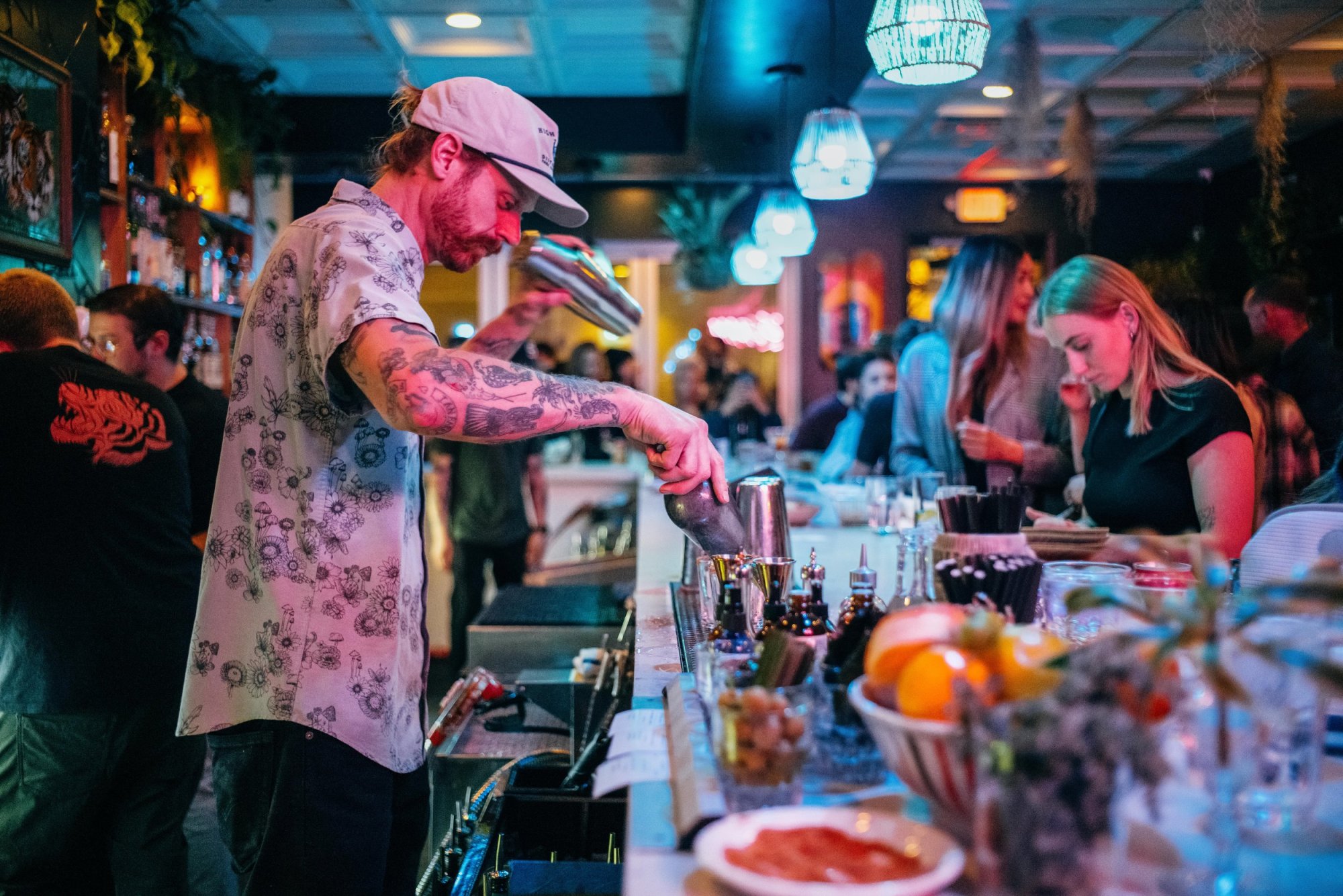 a person standing in front of a store